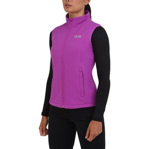 TCA Dames Flyweight Winddicht Hardloop Fiets Gilet met Ritszakken - Paars, XL