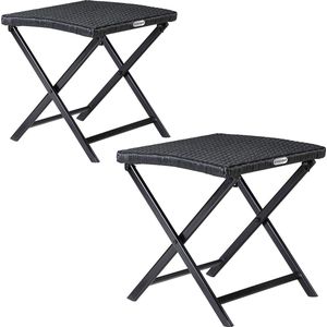 Casaria - Polyrattan Set van 2 Vouwkruk - Inklapbaar - Weerbestendig - Licht Draagbaar