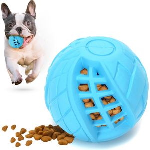 Honden Speelgoed - Hondenspeeltjes - Hondenbal - Hondenspeelgoed - Honden Bal - Snackbal Hond - Kauwspeelgoed - Blauw - 8 cm