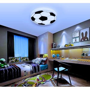 LED Dimbare Voetbal Plafondlamp Voor Kinderkamer – 48W - Rond & Dun - Inclusief Afstandsbediening - Perfect Voor Slaapkamer Van Jongens En Meisjes
