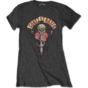 Guns N' Roses - Dripping Dagger Dames T-shirt - S - Grijs