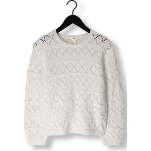 Object Objliva O-neck Knit Pullover Truien & vesten Dames - Sweater - Hoodie - Vest- Wit - Maat XS