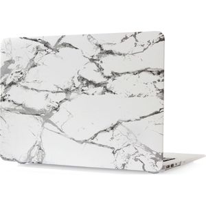 Mobigear Laptophoes geschikt voor Apple MacBook Air 13 Inch (2010-2019) Hoes Hardshell Laptopcover MacBook Case | Mobigear Marble - Wit - Model A1369 / A1466