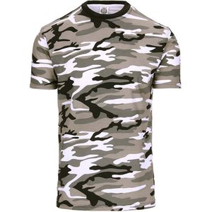Grijs camouflage t-shirt korte mouw XXL