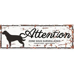 D&d Home - Waakbord - Hond - Warning Sign Rottweiler F 40x14cm Wit - 1st