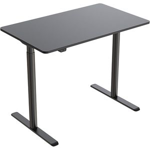 Worktrainer - BudgetDesk - Elektrisch Zit-Sta Bureau - In Hoogte Verstelbare Tafel - Zwart frame/Zwart blad