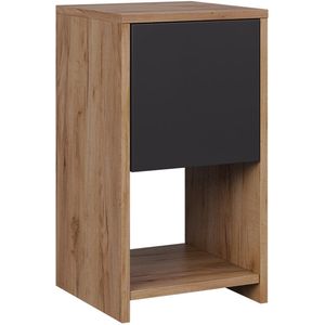 Nachtkastje Wit met Lade en Open Vlak 59x54x39 cm, Gelamineerd