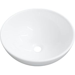 vidaXL Keramische Wasbak - Wit - 28x28x10 cm Wasbasin - Badkamerspiegel - Keramiek Wastafel - Badkamer Meubilair - Modern Design