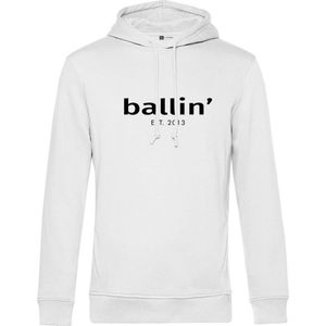 Heren Hoodies met Ballin Est. 2013 Basic Hoodie Print - Wit - Maat S