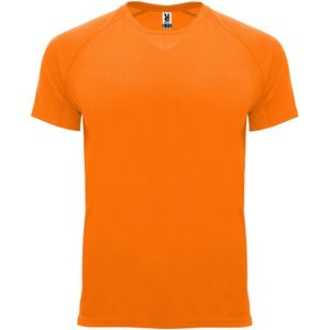 Fluorescent Oranje 2 Pack Kinder unisex sportshirt korte mouwen Bahrain merk Roly 16 jaar 164-176