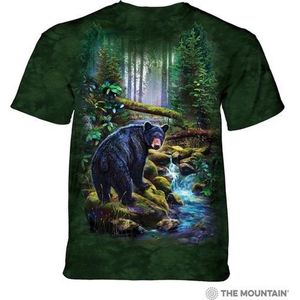 The Mountain Adult Unisex T-Shirt - Black Bear Forest