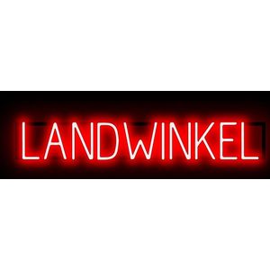 LANDWINKEL - Reclamebord Neon LED bord verlichting - SpellBrite - 95,5 x 16 cm rood - 6 Dimstanden - 8 Lichtanimaties