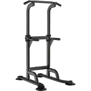 JGS® - Verstelbare Power Tower voor Thuis Fitness Krachttraining Optrekstang Dipstation voor Volwassenen -