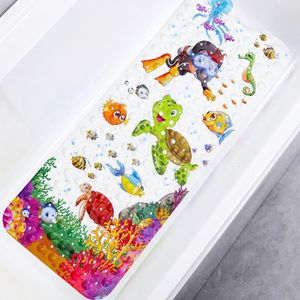 JGS ® Antislipmat voor babybadje, badmat 100x40 cm, antislip kinderen, badmat voor kinderbad of douche - 100% BPA-vrij en schimmelbestendig