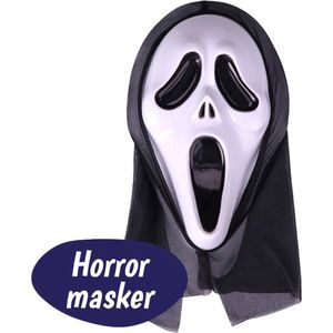 Spook Mask - Scream Masker - 1 Stuk - Geesten Kostuum Accessoire - Verkleedmasker - Grim Reaper