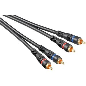 Tulp stereo audio kabel - verguld / koper - 10 meter