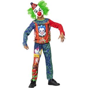 Smiffy's - Monster & Griezel Kostuum - Lachen In Het Donker Enge Clown Kind Kostuum - Multicolor - Large - Halloween - Verkleedkleding