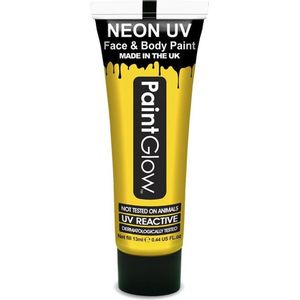 Neon Face & Body Paint 10 ml Geel UV Glow