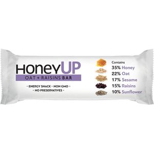 HoneyUp Energy Snack met Haver en Rozijnen  12 stuks 40gr | Organic Powerbar