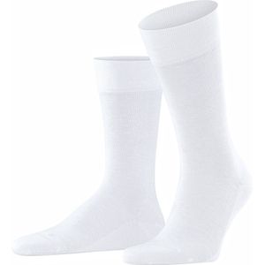 FALKE Sensitive London met comfort tailleband voor diabetici versterkte herensokken zonder patroon ademend breed enkele kleur Duurzaam Katoen Wit Heren sokken - Maat 39-42