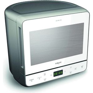 13 liter zilveren magnetron met grill en stoompan-rooster bord - stil 0 decibel