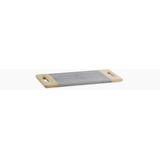 Marmeren Serveerplank - BWARI - Mangohout & Grijs Marmer - Small (1.5 x 40 x 17.5 cm)