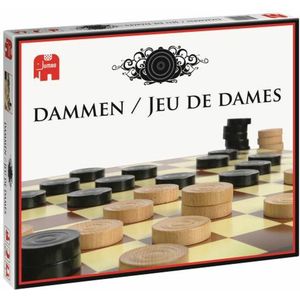 Jumbo Dammen Bordspel - Leeftijd vanaf 5 jaar - Voor 2 spelers - Hoogwaardige houten damschijven