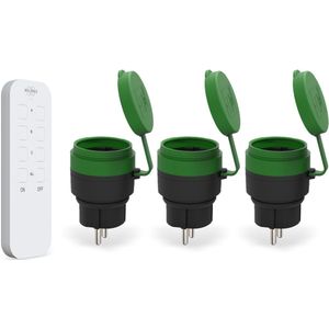 ELRO RC2300 Draadloze Schakelaar Set – 3x Slimme stekker + Afstandsbediening – Buiten gebruik – 70m bereik