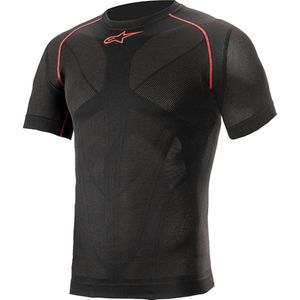 Alpinestars Ride Tech V2 Top Short Sleeve Black Red Summer - Maat XS-S -