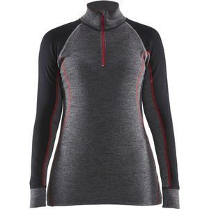 Blaklader Dames onderhemd met rits XWARM 7299-1736 - Medium Grijs/Zwart - S