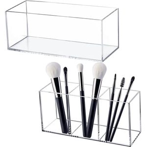 Doorzichtige plastic make-up organizer - afneembare lade organizer voor badkamer en kantoor - wasbare organizer.