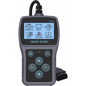 OBD2-scanner diagnostisch Gereedschap 2 IN 1 - MS310, autocontrolemotorcodelezer en resettool, OBDII/EOBD diagnostisch scanapparaat met Bluetooth en autobatterijtester-analysatorfunctie voor alle voertuigen