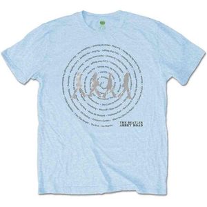 The Beatles - Abbey Road Songs Swirl Heren T-shirt - XL - Blauw