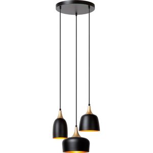 Lucide CHAYANNE - Hanglamp - Ø 30 cm - 3xE14 - Zwart