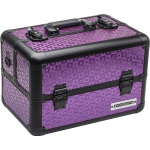 Cosmeticakoffer - Beautycase - paars 36x22x25 cm