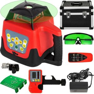 Laser - Bouwlaser -Laser Waterpas - Kruislijnlaser - Roterende Laserniveau - Zelfnivellering - 360° Scannen - Waterbestendig - Ip55