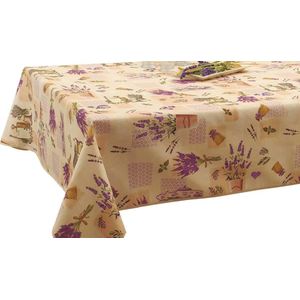 Tafelkleed anti-vlek Lavande naturel 300 x 150 cm Tafellaken - Decoratieve Tafel Accessoires - Woonkamer Decoratie - Bonne et Plus®