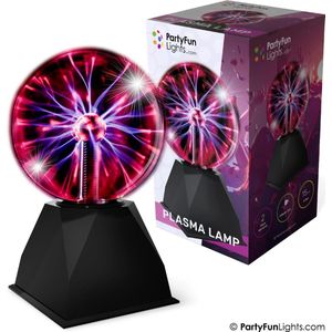 PartyFunLights - Plasma Bol Lamp - reageert op aanraking - reageert op geluid - incl. adapter