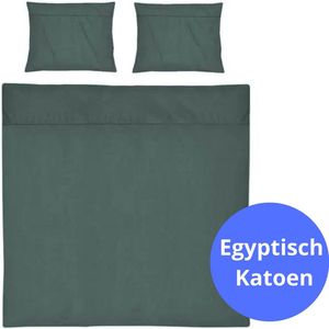 Papillon-Droomtextiel Monte Carlo Groen Dekbedovertrek Tweepersoons 200x200/220 cm - Hoogwaardige Egyptische Katoen - Super Zacht - Droomtextiel -