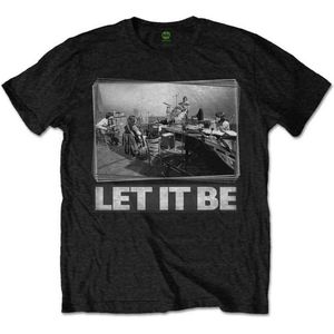 The Beatles - Let It Be Studio Heren T-shirt - S - Zwart