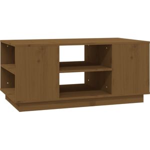 VidaXL Salontafel 90x49x40,5 cm Massief Grenenhout - Honingbruin