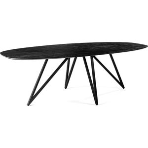 Dotan eettafel ovaal 240x110 cm - zwart