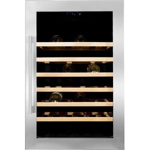 Vinata Premium Wijnklimaatkast Serottini Inbouw - RVS - 48 flessen - 88.5 x 59x 55.8 cm - Glazen deur