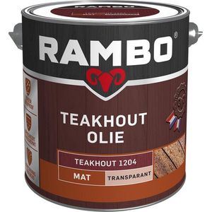 Rambo Teakhout Olie Mat Transparant - Waterafstotend - Impregneert & Beschermt - 2.5L