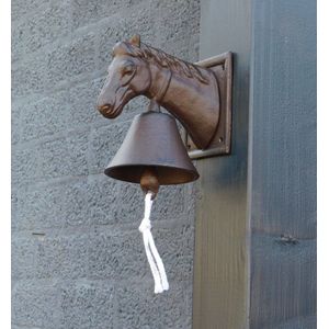 Deurbel met paard, gietijzer