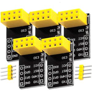 AZDelivery 5 x Breadboardadapter voor ESP-01S Breadboardzu-ESP8266 01 Seriële draadloze wifi-module Inclusief E-Book!
