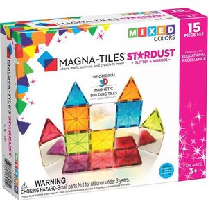 Magna Tiles - 15 stuks Stardust Mixed Colors - Constructiespeelgoed