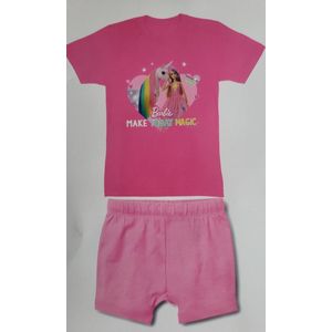 Shortama - pyjama - Barbie - roze pyjama - maat 92 - broek met shirt
