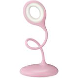 Qware Office - Flexible Desk Light - Led lamp - Toronto 39 cm - Bureaulamp - Roze - Dimbaar