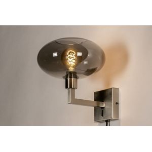 Lumidora Wandlamp 31105 - Voor binnen - OSLO - E27 - Grijs - Staalgrijs - Metaal